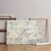 simple abstract line canvas art pattern retro carpet Printed wall art