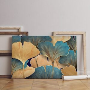 Beautiful Zontiki zoloto canvas sinie Printed  wall art