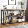 console Table 3-Tier with Storage 150x75x30