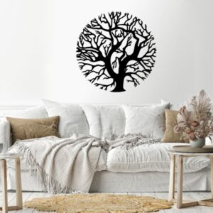 ملصق حائط شجرة 80x80 أسود