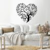Tree heart wall Sticker 80x80 Black
