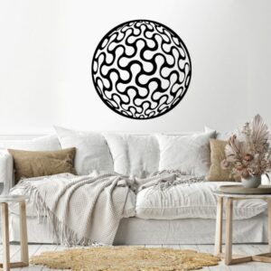 3D ball wall Sticker  80x80 Black