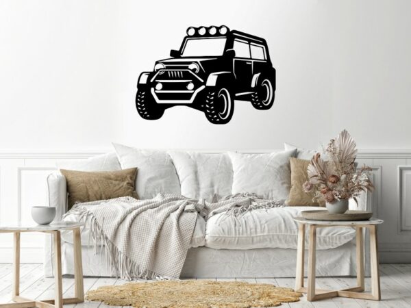 Jeep wall Sticker  90x60 Black