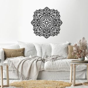 Inscriptions wall sticker 80x80 Black