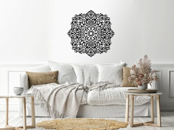 نقوش جدارية خشبية 80x80 اسود