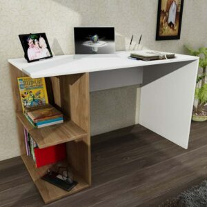 هوم جاليري مكتب 75x60x120 بني * أبيض