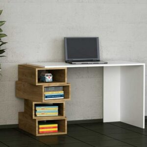 هوم جاليري مكتب 75x60x130 بني * أبيض
