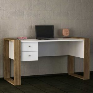 هوم جاليري مكتب 75x60x140 بني * أبيض