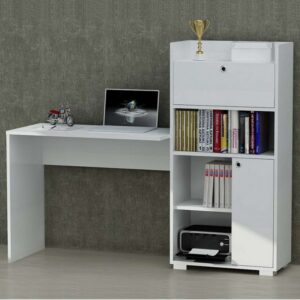 هوم جاليري مكتب 125x45x150 أبيض