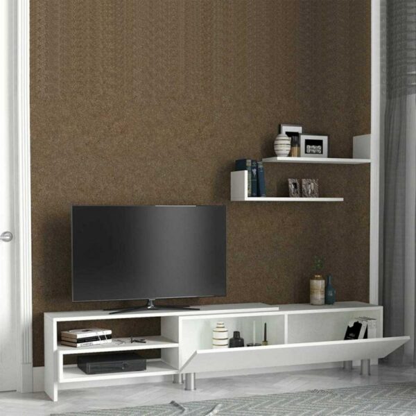 هوم جاليري وحدة تلفزيون 40x30x180 أبيض