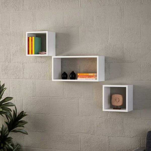 هوم جاليري رف حائط 30x30x22 أبيض