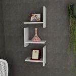 هوم جاليري رف حائط 90x30x22 أبيض