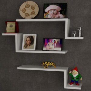 هوم جاليري رف حائط 18x58x15 أبيض