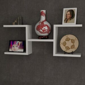 هوم جاليري رف حائط 30x75x15 أبيض