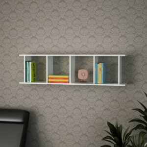 هوم جاليري رف حائط 33x120x20 أبيض