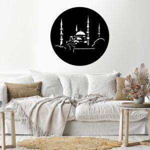Ottoman mosque wall Sticker  60x60 Black