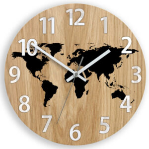 World Map Wall clock