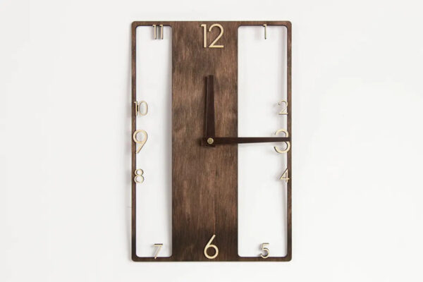 wooden wall clock Scandinavian design