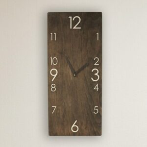Beautiful Wood wall Clock Slim Hanging