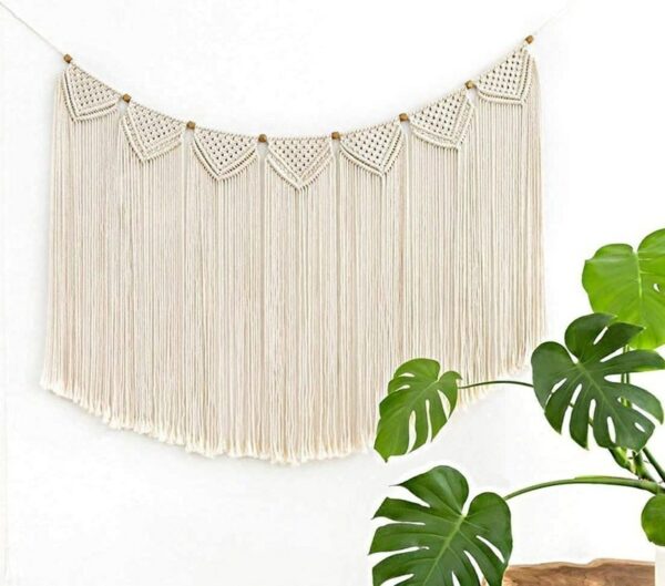 Amazing Macrame Woven Wall Hanging Fringe Garland Banner Bohemian Handmade