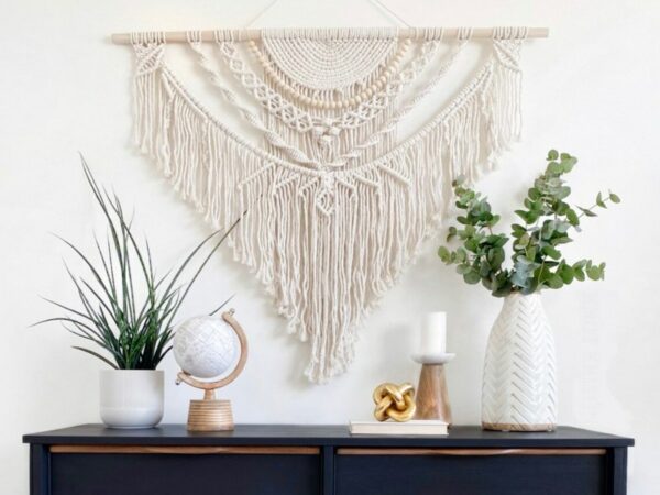Amazing Macrame wall hanging contemporary geometric wall art Handmade