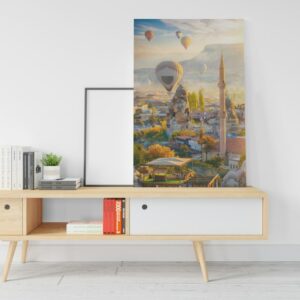 Mosque and air balloons canvas Printed wall art
