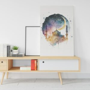 The atmosphere of Ramadan canvas Printed wall art