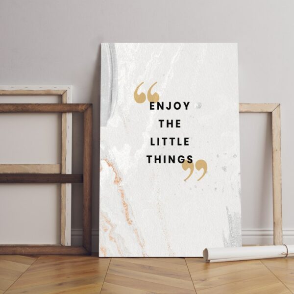 Beautiful little things postcard canvas Printed wall art