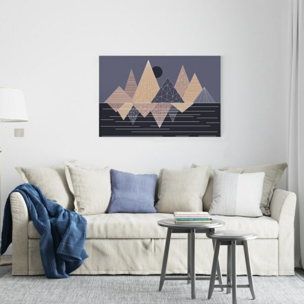 Triangles colorful canvas in an abstract geometric style Printed wall art