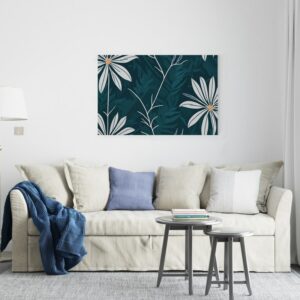 Tropical paradise canvas aster flower Printed wall art