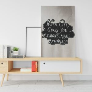 Beautiful life gives you lemons canvas make lemonada poster