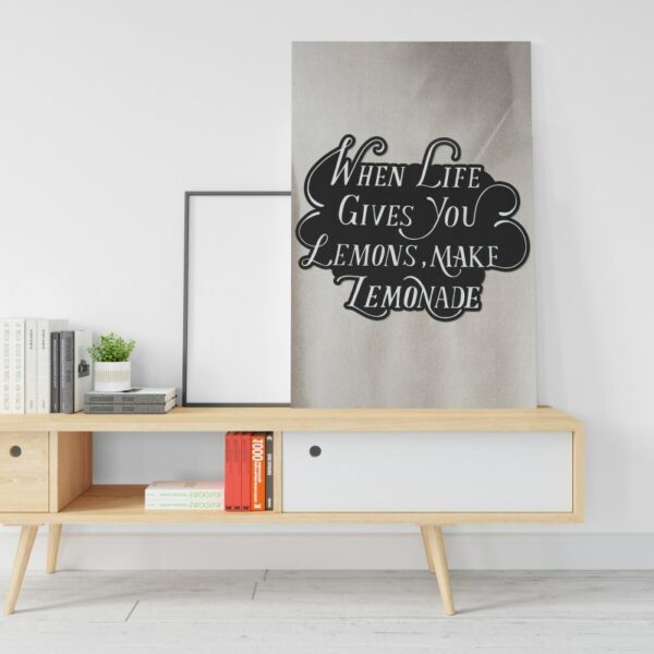 Beautiful life gives you lemons canvas make lemonada poster