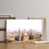 View mosque sultan hassan canvas with pyramids giza egypt