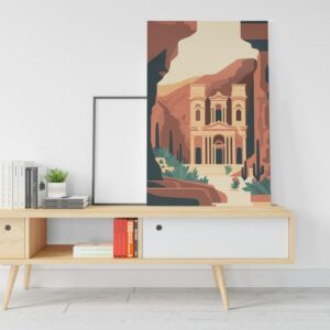 Beautiful View the petra jordan canvas Printed  wall art