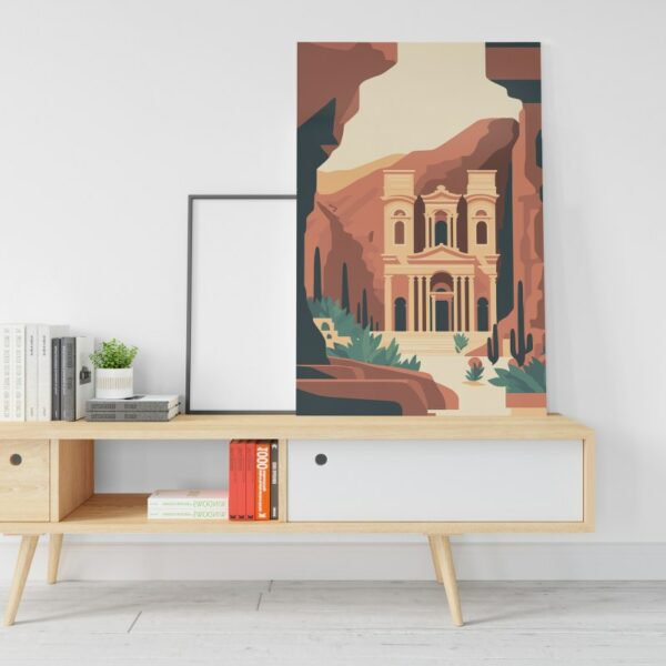 Beautiful View the petra jordan canvas Printed  wall art