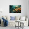Amazing Flowers In The Rain canvas printed  wall art