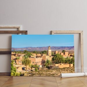 Canvas Buildings old town ouarzazate city south central morocco north africa