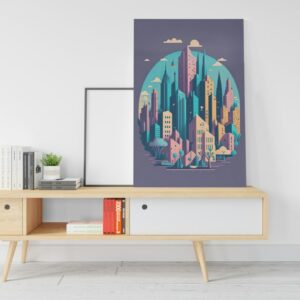 Beautiful city skyline Art canvasPrinted wall art