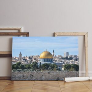 Amazing Dome rock mosque canvas Printed  wall art
