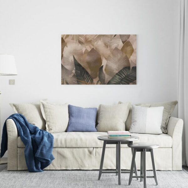 Amazing canvas Seamless pattern with watercolor leaves Printed wall art