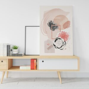 Beautiful Watercolor canvas vintage collage poster Printed wall art