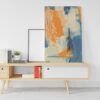 Amazing Blue Canvas Blue Orange Wall Art Printed canvas wall art