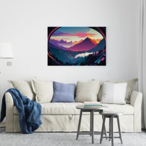 Beautiful canvas mountain range for breathtaking beauty in nature