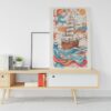 Great Canvas Pirate Graffiti Ship Vintage Posters Printed  wall art