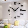 Amazing 3D Mounted wall Clock mix numbers with dots