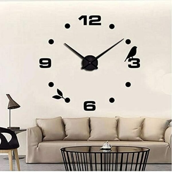 Amazing Modern Wall Clock 3D with Bird Detail