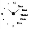 Beautiful wall clock DIY 3D Frameless
