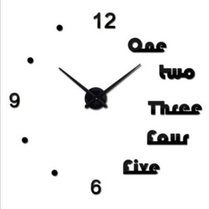 Beautiful wall clock DIY 3D Frameless