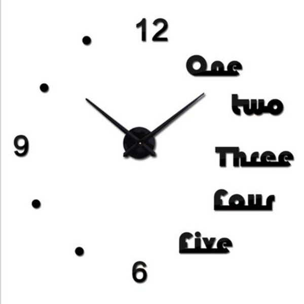Beautiful wall clock DIY 3D Frameless