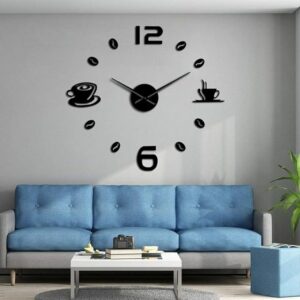 Giant 3D Wall Clock with Coffee Mug